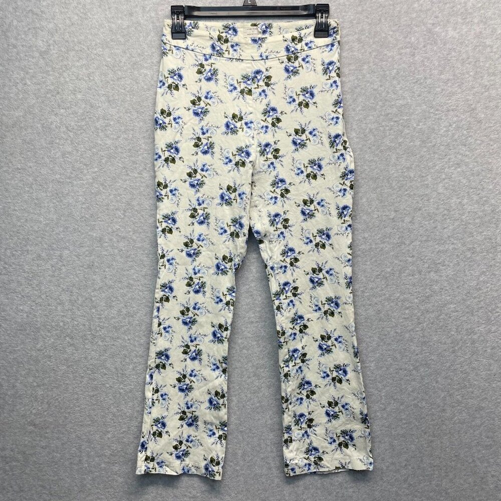 Laura Ashley x Urban Outfitters Leila Kick Flare‎ Crop Pant Womens 4 Blue Floral